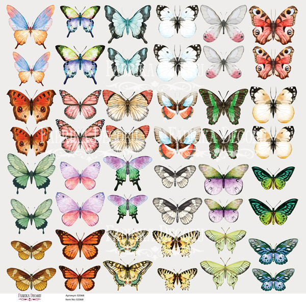 Bilderset zum Ausschneiden "Schmetterlinge-1" - Fabrika Decoru