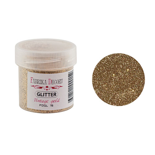 Glitter, Farbe Vintage-Gold, 20 ml - Fabrika Decoru