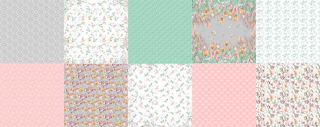Double-sided scrapbooking paper set Scent of spring 12"x12", 10 sheets - foto 0