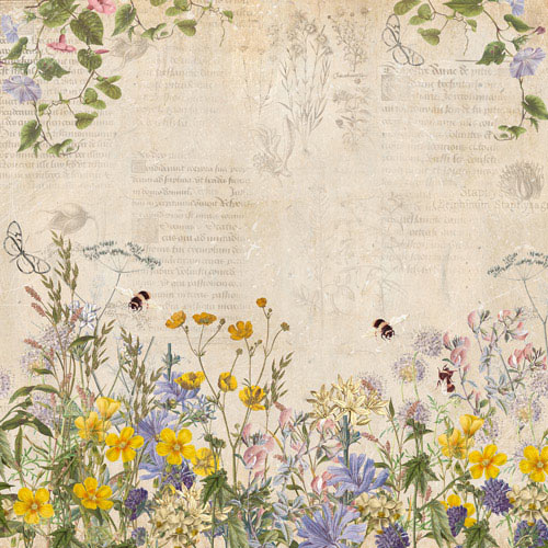 Zestaw papieru do scrapbookingu Summer botanical diary, 30,5 x 30,5cm - foto 8  - Fabrika Decoru
