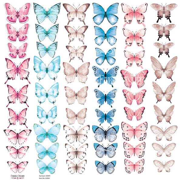 Bilderset zum Ausschneiden "Schmetterlinge-2" - Fabrika Decoru