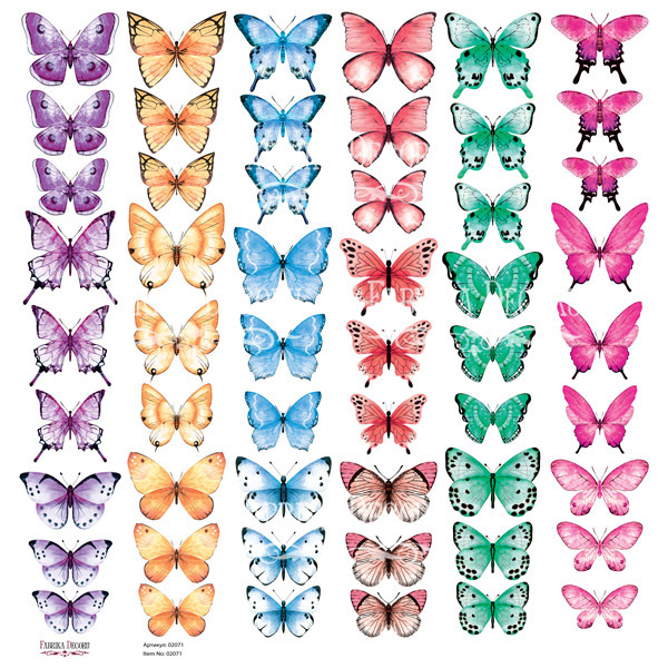 Bilderset zum Ausschneiden "Schmetterlinge-4" - Fabrika Decoru