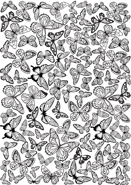 Overlay Schmetterlinge Hintergrund 21х29,7 сm - Fabrika Decoru