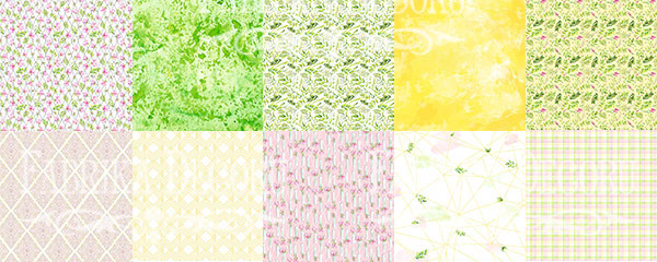 Double-sided scrapbooking paper set  Spring blossom 8"x8" 10 sheets - foto 0