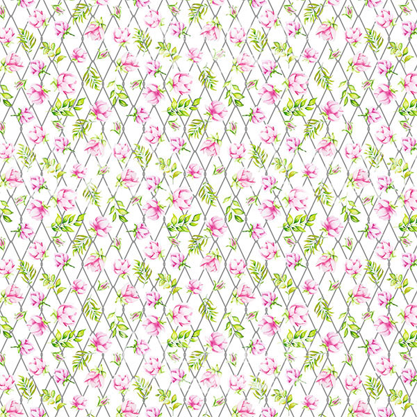 Double-sided scrapbooking paper set  Spring blossom 8"x8" 10 sheets - foto 1
