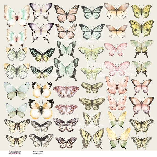 Bilderset zum Ausschneiden "Schmetterlinge" - Fabrika Decoru