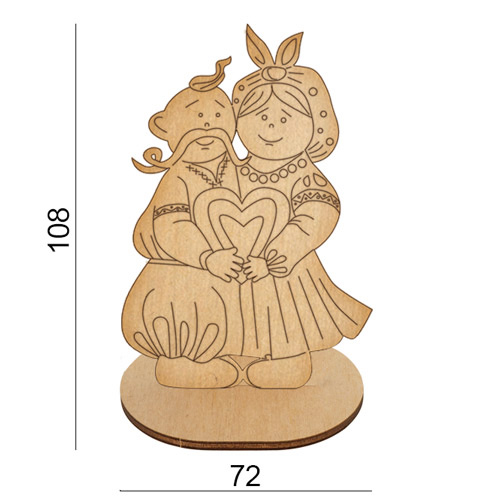 Figurine for painting and decorating #530 "Lovers on a stand" - foto 0