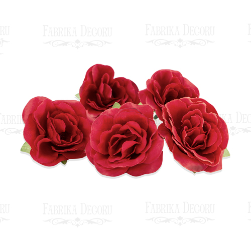 Rosenblüten, Farbe Rot, 1 Stk - Fabrika Decoru