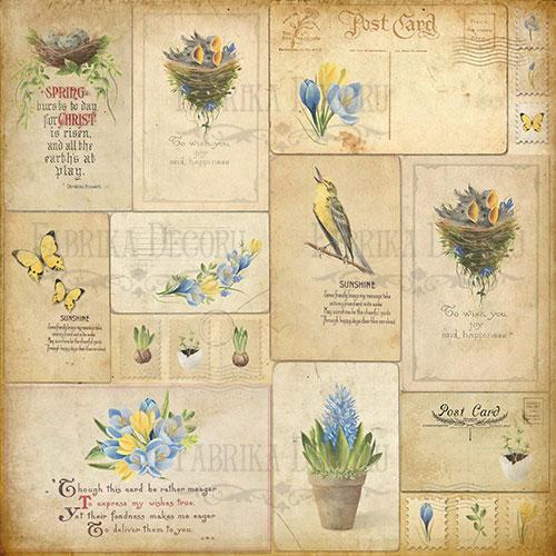 Doppelseitiges Scrapbooking-Papier-Set Botanik Frühling, 30.5 cm x 30.5cm, 10 Blätter - foto 9  - Fabrika Decoru
