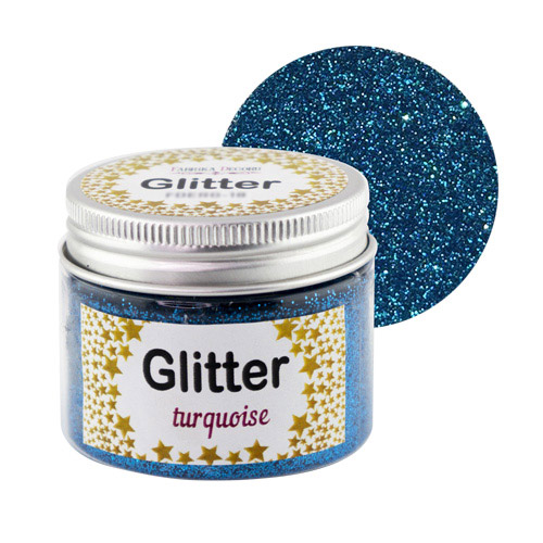 Glitter, Farbe Türkis, 50 ml - Fabrika Decoru