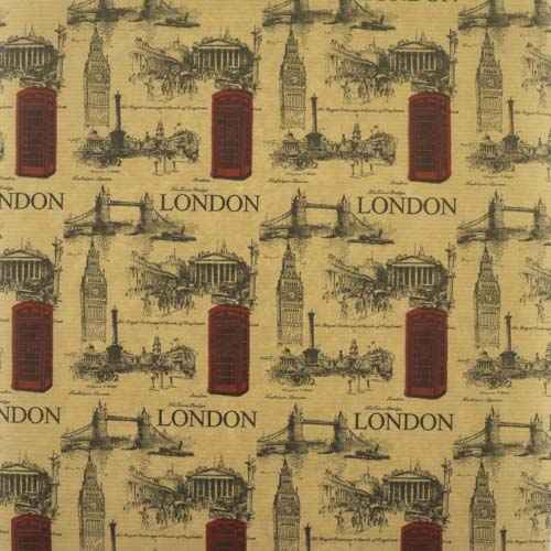 Arkusz kraft papieru z wzorem "Londyn" - Fabrika Decoru