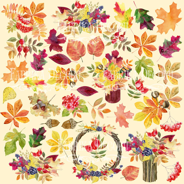 Arkusz z obrazkami do dekorowania "Autumn" - Fabrika Decoru