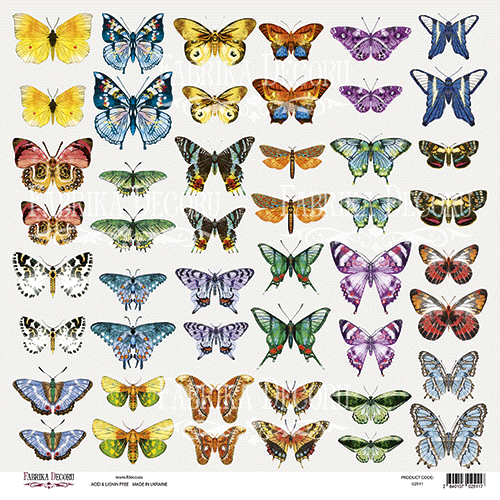 Bilderset zum Ausschneiden "Schmetterlinge-7" - Fabrika Decoru