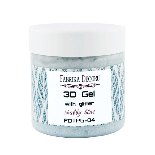 3-D gel with glitter "Shabby blue", 150ml