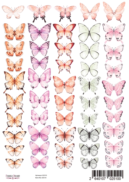 Bilderset zur Dekoration "Schmetterlinge 3" A4 - Fabrika Decoru
