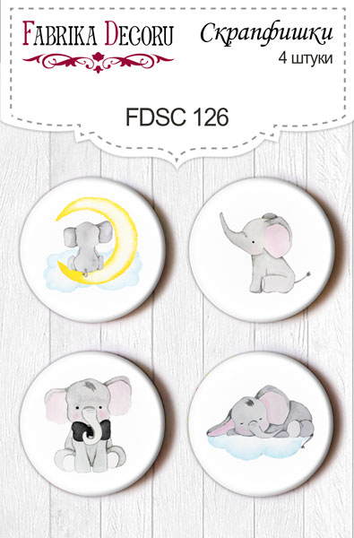 Set of 4pcs flair buttons for scrabooking "My little baby boy" #126