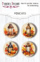 Set mit 4 Flair-Buttons zum Scrapbooking Bright Autumn #613