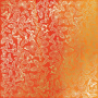 Лист односторонней бумаги с фольгированием, дизайн Golden Butterflies, color Yellow-orange aquarelle, 30,5см х 30,5см