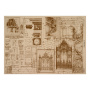 Arkusz kraft papieru z wzorem History and architecture #10, 42x29,7 cm