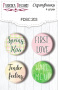 Set of 4pcs flair buttons for scrabooking "Spring blossom" EN #203