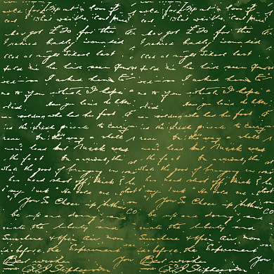 лист односторонней бумаги с фольгированием, дизайн golden text green aquarelle, 30,5см х 30,5см