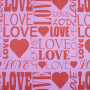 Arkusz kraft papieru z wzorem "Love. Różowe tło"