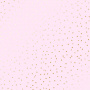 Sheet of single-sided paper with gold foil embossing, pattern Golden Drops Light pink, 12"x12"