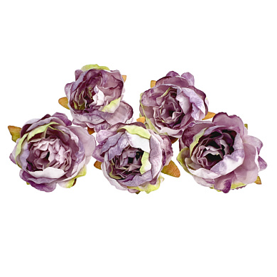 цветок пиона фиолетовый с салатовым, 1шт