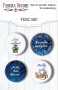 4er-Set Flair-Buttons für Scrapbooking Country Winter ES #580