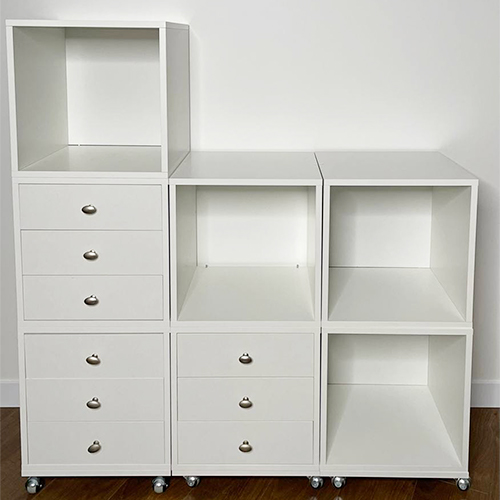 Mobile platform for cabinets, 400 x 400 x 16mm, color White - foto 3