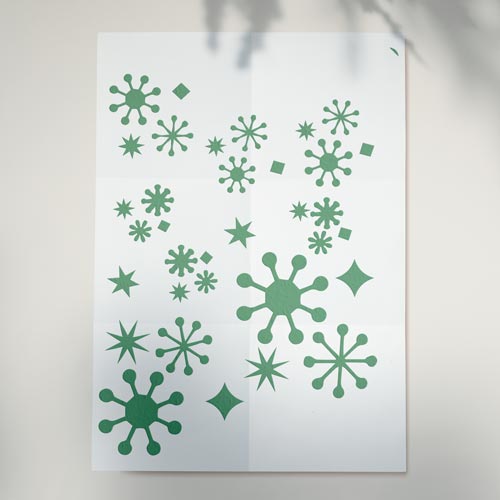 Stencil for crafts 15x20cm "Snowflakes 1" #066 - foto 0