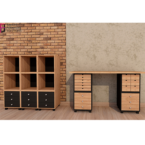 Furniture section - cabinet, Black body, Back Panel MDF, 400mm x 400mm x 400mm - foto 0