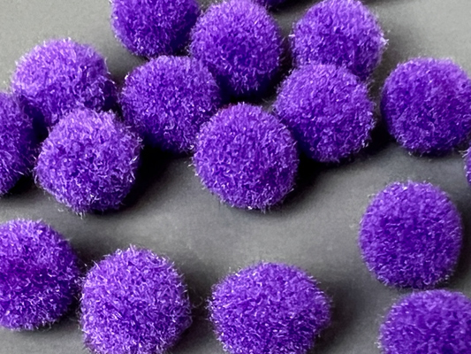 Pompons for crafts and decoration, Purple, 20pcs, diameter 10mm - foto 0