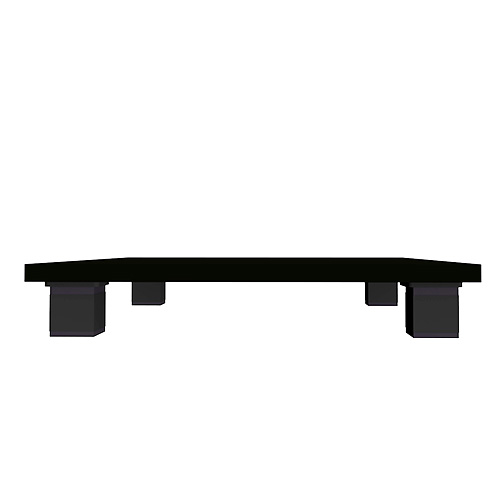 Platform with legs for cabinets, 400 x 400 x 16mm, color Black - foto 0
