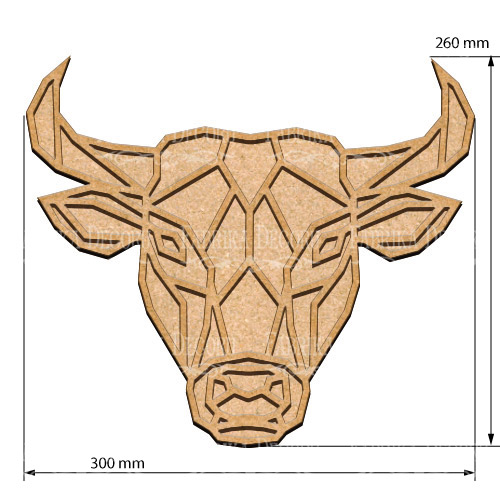 Артборд Голова бика 26х30 см - фото 0