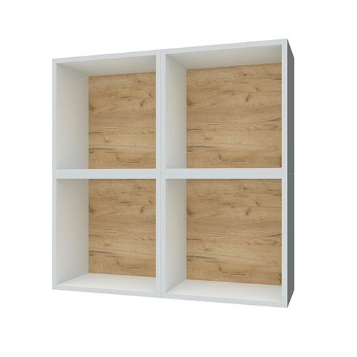 Shelf 400mm x 400mm x 250mm, White body, Back Panel MDF - foto 8