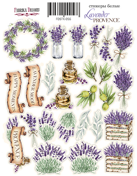 Aufkleberset #056, "Lavendel Provence" - Fabrika Decoru
