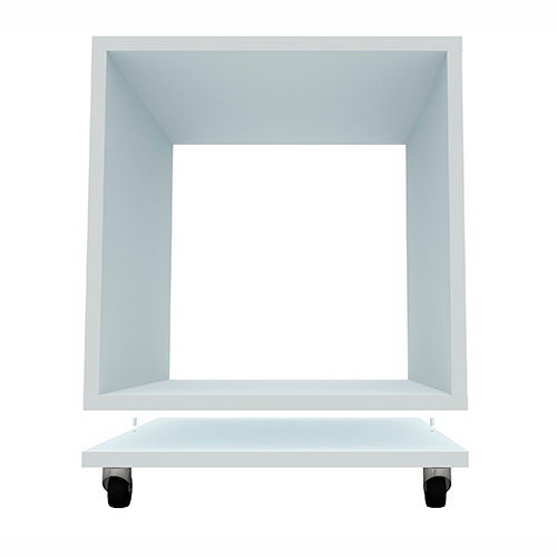 Mobile platform for cabinets, 400 x 400 x 16mm, color White - foto 0