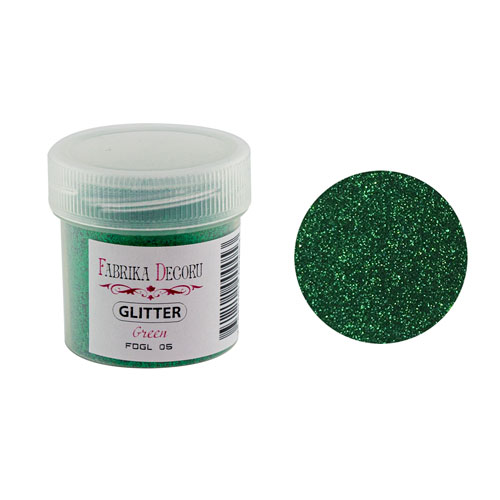 Glitter, Farbe Grün, 20 ml - Fabrika Decoru