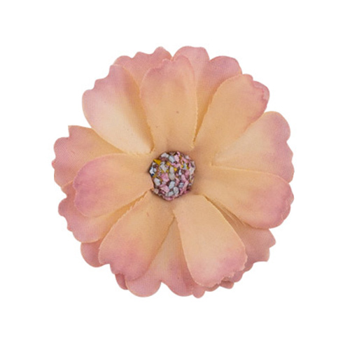 Цветок ромашки кремовый с розовым, 1шт - Фото 0