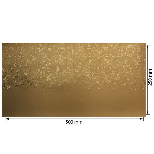 Stück PU-Leder zum Buchbinden mit Goldmuster Golden Pion Gold, 50cm x 25cm - foto 0  - Fabrika Decoru