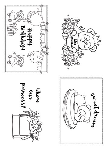 Set of 8pcs 10х15cm for coloring by markers My little baby girl - foto 1
