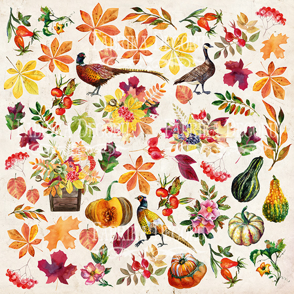 Arkusz z obrazkami do dekorowania "Botany autumn redesign" - Fabrika Decoru