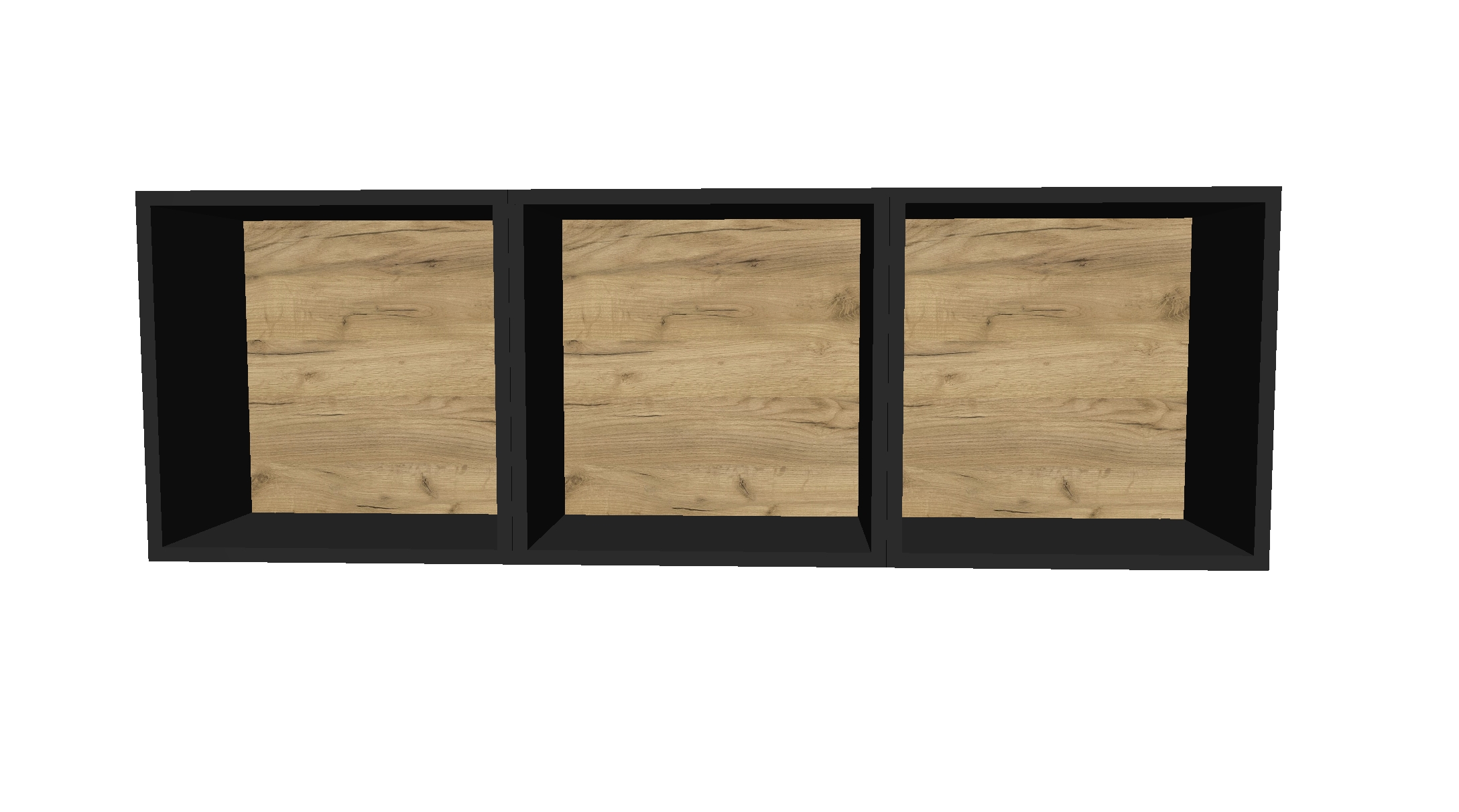 Shelf 400mm x 400mm x 250mm, Black body, Back Panel MDF - foto 9