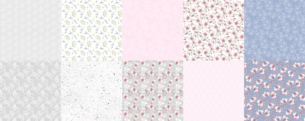Double-sided scrapbooking paper set  Tender orchid 8"x8" 10 sheets - foto 0