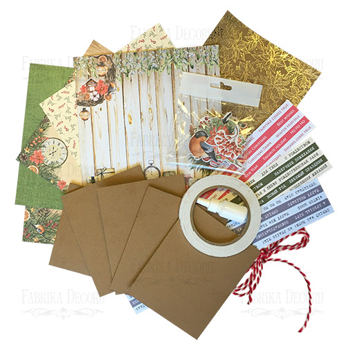 Greeting cards DIY kit, "Our warm Christmas" - foto 6