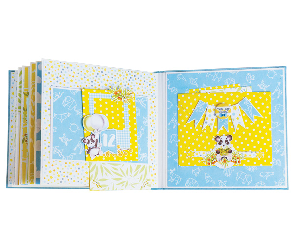 Kinderalbum für Scrapbooking "Baby-Junge", DIY-Kreativ-Set, 20cm x 20cm, #01 - foto 3  - Fabrika Decoru