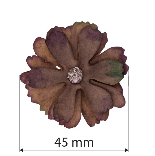 Kwiat rumianku burgund i bakłażan, 1 szt - foto 1  - Fabrika Decoru