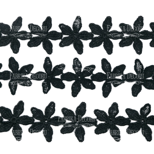 Koronka czarna, 45mm  - Fabrika Decoru