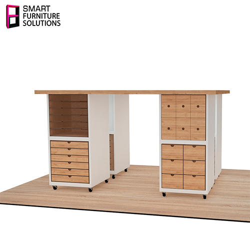 Furniture cube section - cabinet, White body, Back Panel MDF, 400mm x 400mm x 400mm - foto 1